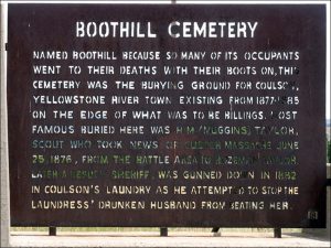 Boot Hill Cemetery Sign Billings